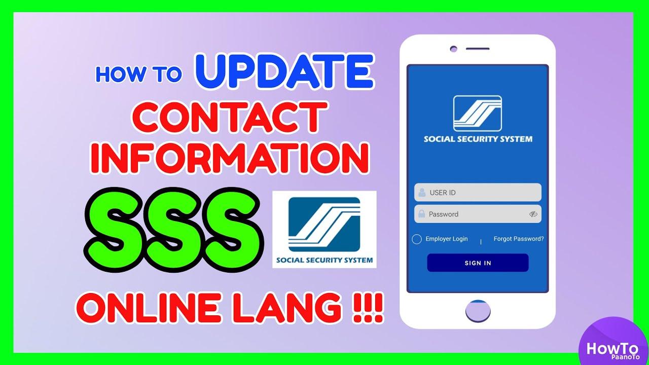 How To Change Contact Number In Sss Online How To Change Contact Number In Sss Online