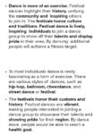 What Values Do Festival Dances Develop In Community Fitness