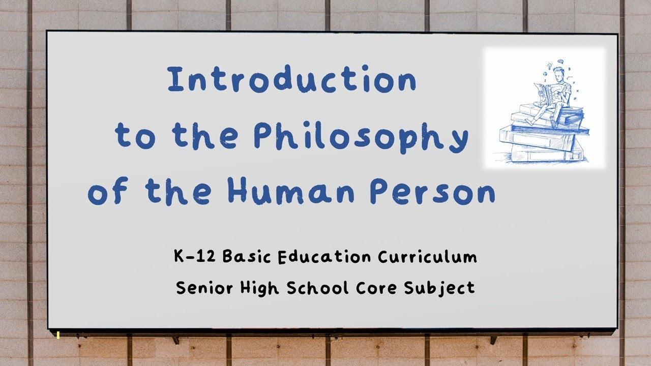 philosophy of the human person curriculum