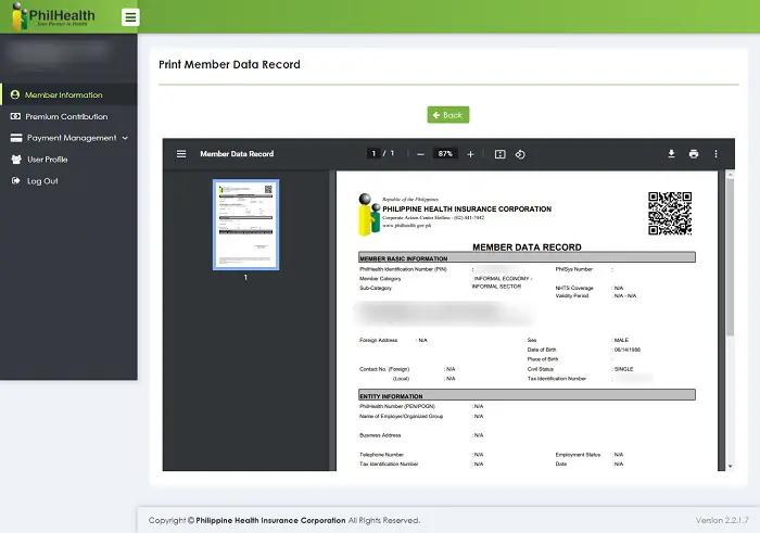 Philhealth MDR online